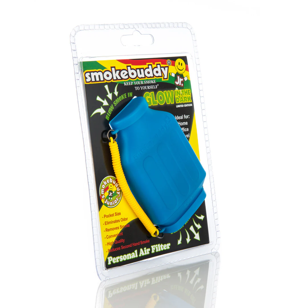 Blue Glow in The Dark Smokebuddy Junior Personal Air Filter - Image 3