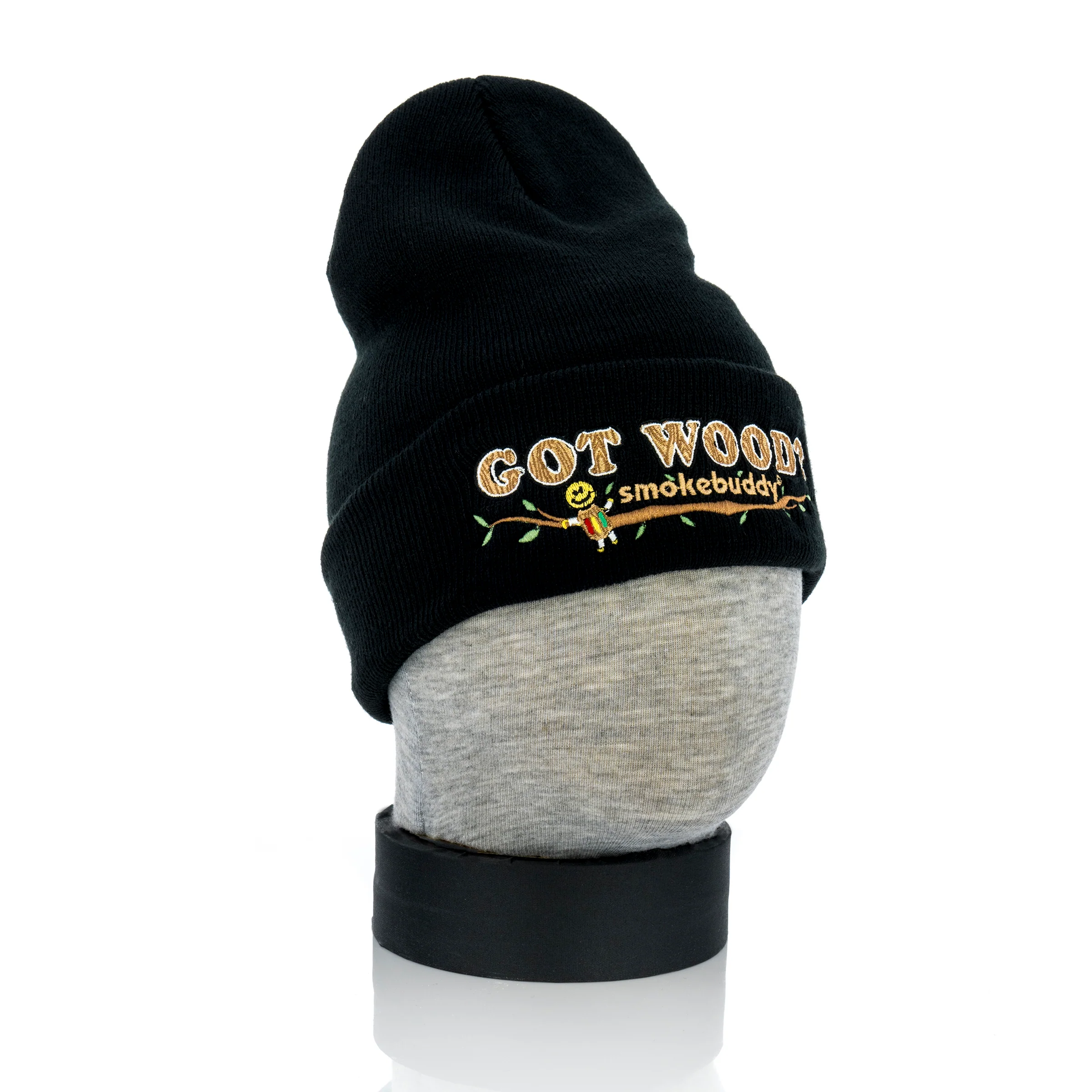 Smokebuddy Wood Beanie Black