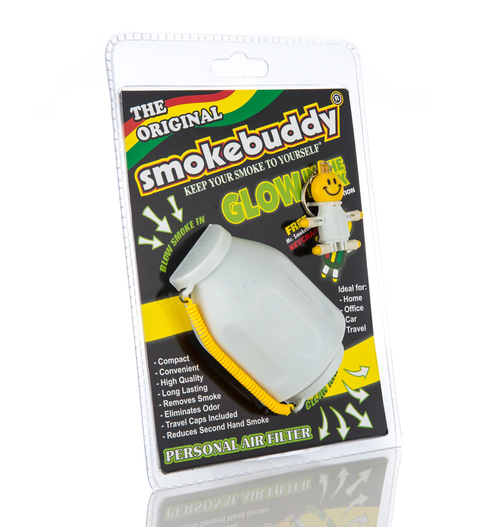 White Glow In The Dark Smokebuddy Original Personal Air Filter - Image 4